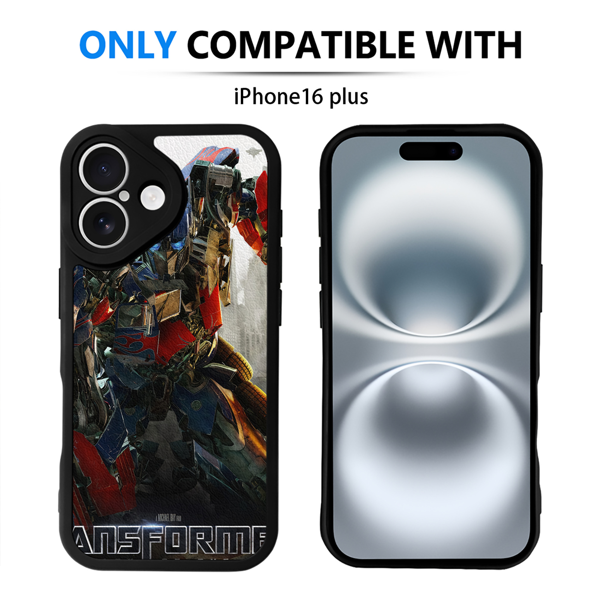 （画像用） Transformers トランスフォーマー 【iPhone 16シリーズ対応】シリコンスマホケース（レザー調） 材質：シリコン